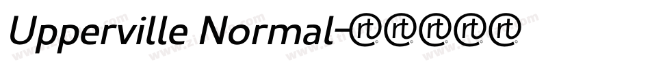 Upperville Normal字体转换